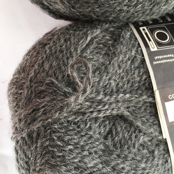 Lot of 6 Vintage Scheepjeswol Burlesque Wool Blend Grey 50g balls 160 M each - Picture 6 of 6